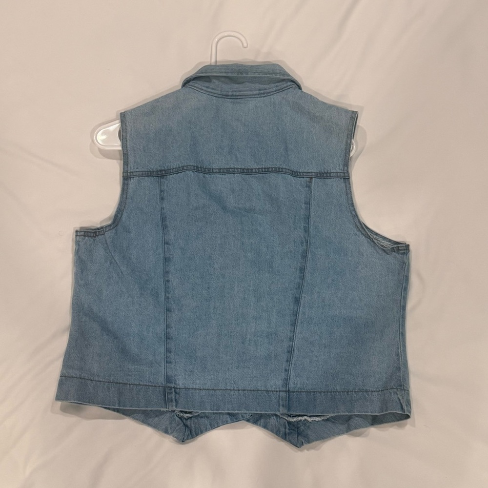 Faded Glory Light‎ Blue Denim Vest - Picture 5 of 5